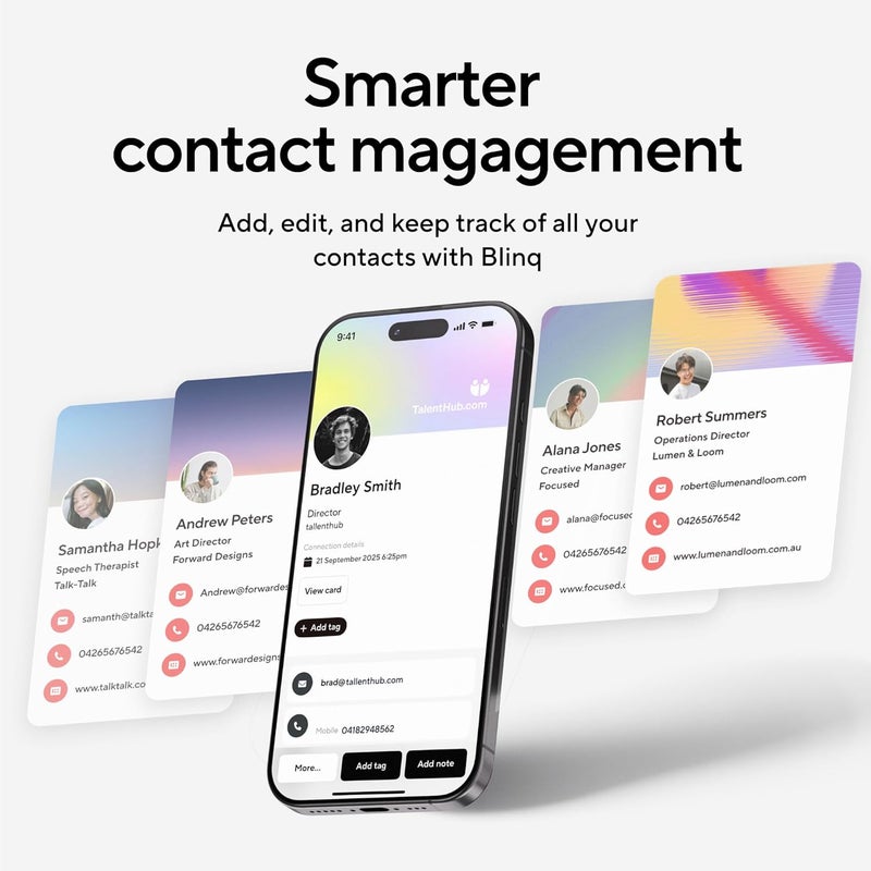 Blinq Digital Business Card – NFC Card - Instant Share via Tap - Compatible with iPhone & Android (White) - Image 4